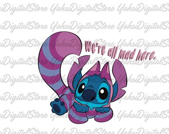 Groovy Cartoon Stitch PNG, Pastel Boho Design (Digital Download)