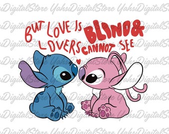 Lilo and Stitch PNG, Groovy Cartoon, Stich Valentine Day, Boho Pastel (Digital Download)