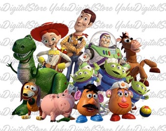 Cartoon Story Friends PNG, Cowboy, Space (Digital Download)