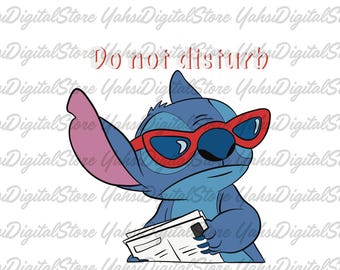 Stitch PNG, Lilo And Stich Png, Groovy Cartoon Character PNG, Digital Download, Pastel Boho PNG,Cute Floral Disney Stitch Sublimation Design