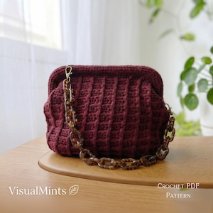 Crochet Ribbed Clutch Pattern PDF, Chunky Evening Bag Tutorial, Party Purse DIY, Digital Download