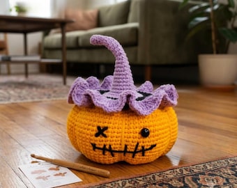 Crochet Pumpkin Pattern PDF | Halloween Amigurumi | The Great Wizard Pumpkin