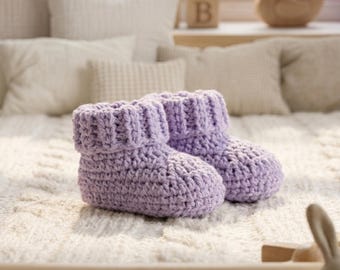 Classic Crochet Baby Booties Pattern | Easy DIY Newborn Shoes Tutorial | Toddler Bootie PDF