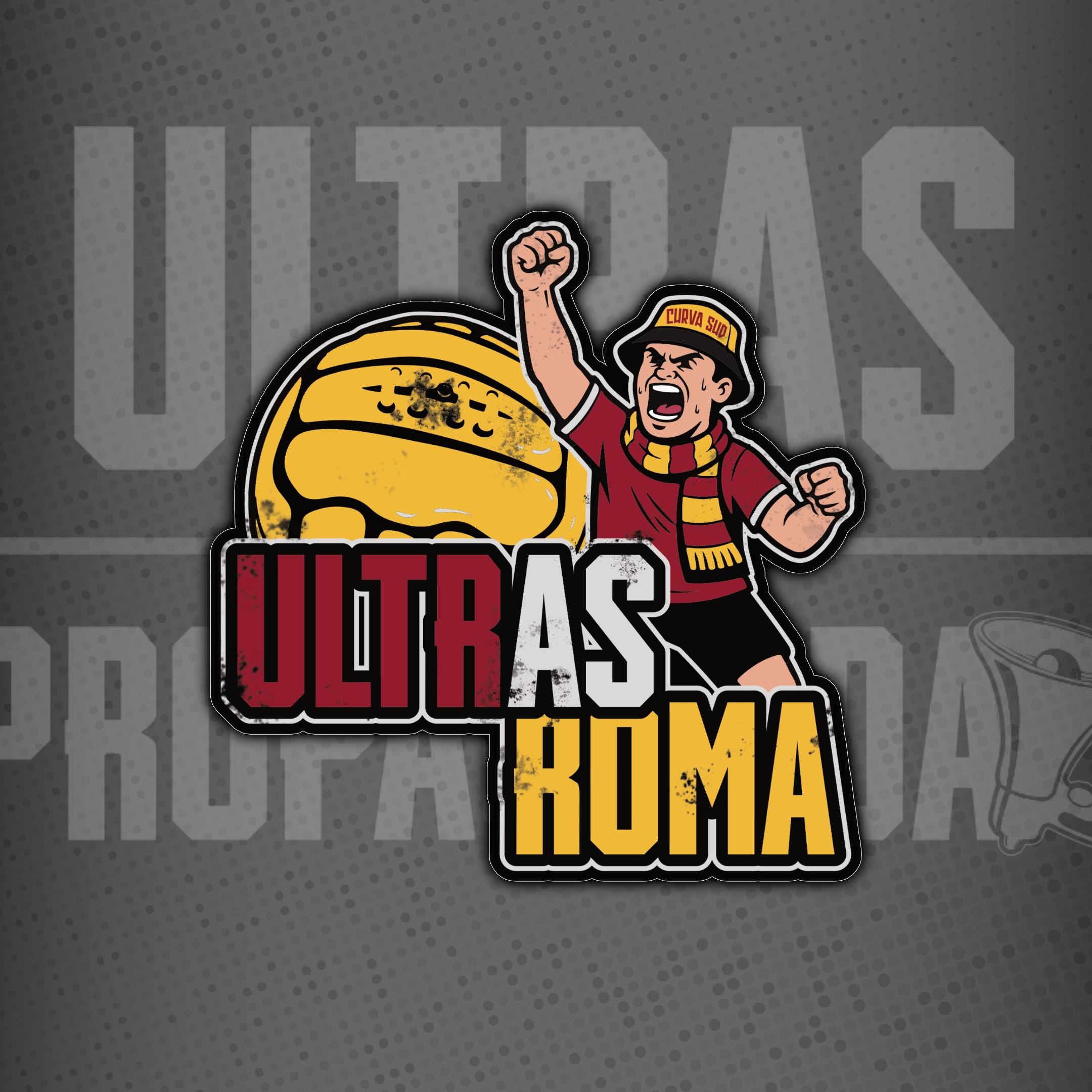 Patty Roma Sticker AS Roma Stickers Digital | Ultras Design | 4 Football Stickers ...