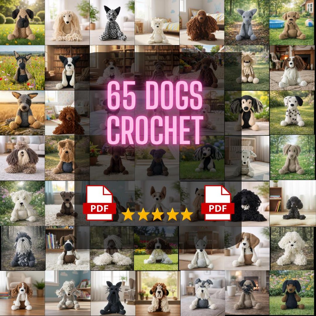 Dogs Crochet – Amigurumi Dog Crochet Pattern Collection (PDF Download ...