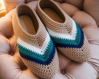 chevron band slippers cochet