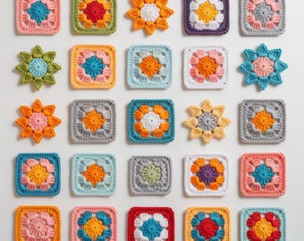 Granny Square Crochet Pattern,52 Designs to celebrate all four seasons