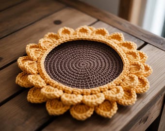 SUNFLOWER CUP COASTERS crochet