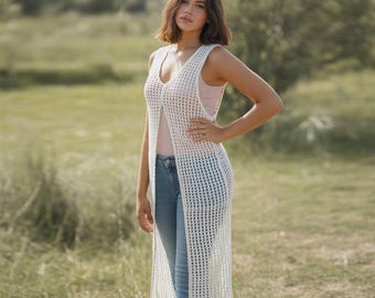 Crochet Cover-Up Dress Pattern – Beachwear PDF Download
