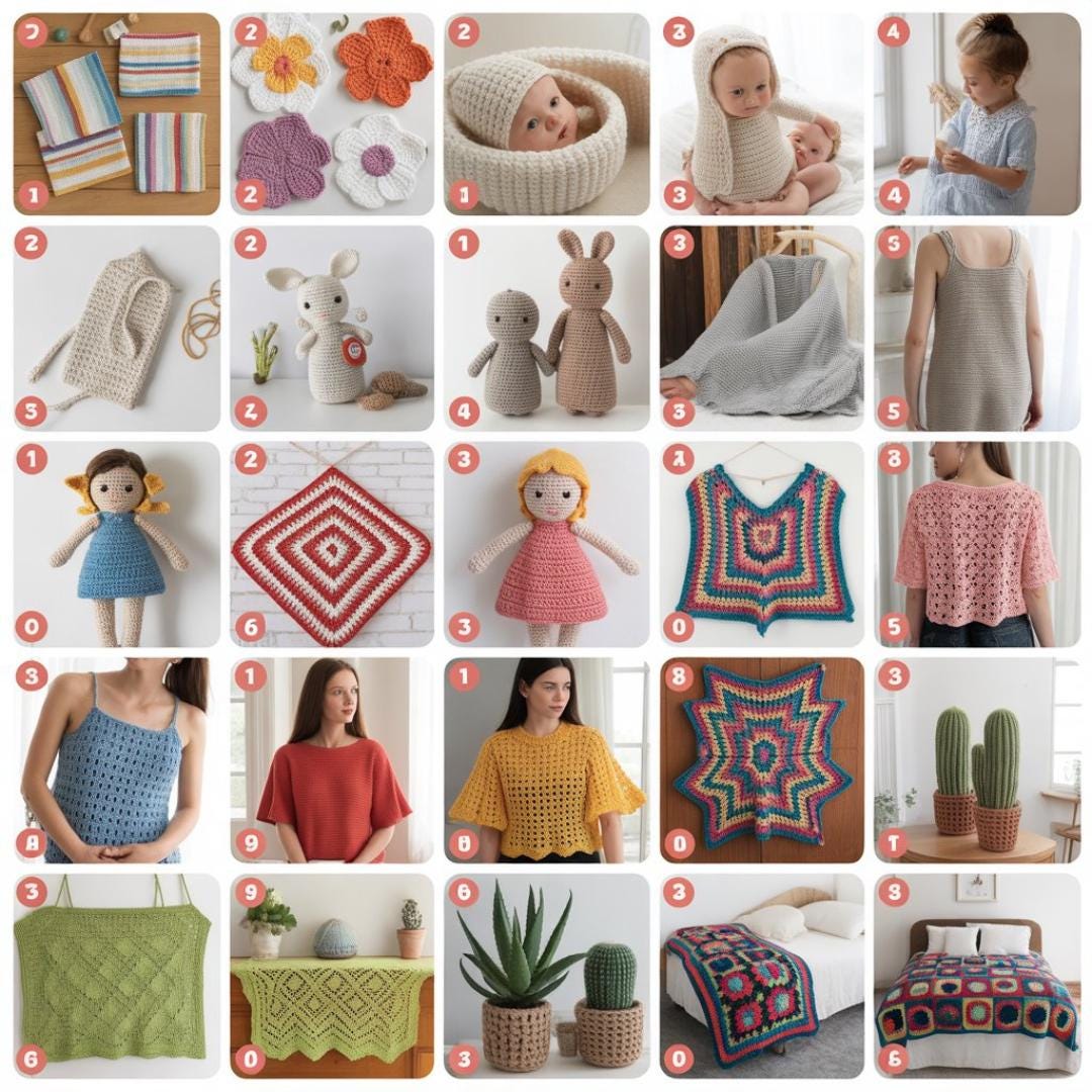 Bright Crochet Pattern - Etsy