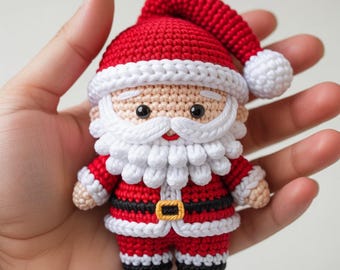 Crochet Santa Pattern | Cute Amigurumi Santa Claus | Christmas Handmade Decor | Digital Download