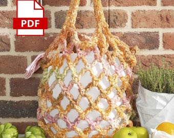 Pastel Mesh Bag Crochet – Handmade Lightweight Summer Tote