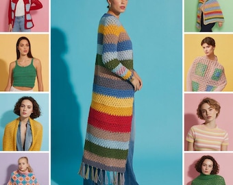 Boho Granny Square Cardigan Crochet Pattern