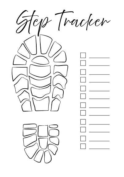 Step Tracker Printable | Daily Walking Fitness Log (A4 Instant Download ...
