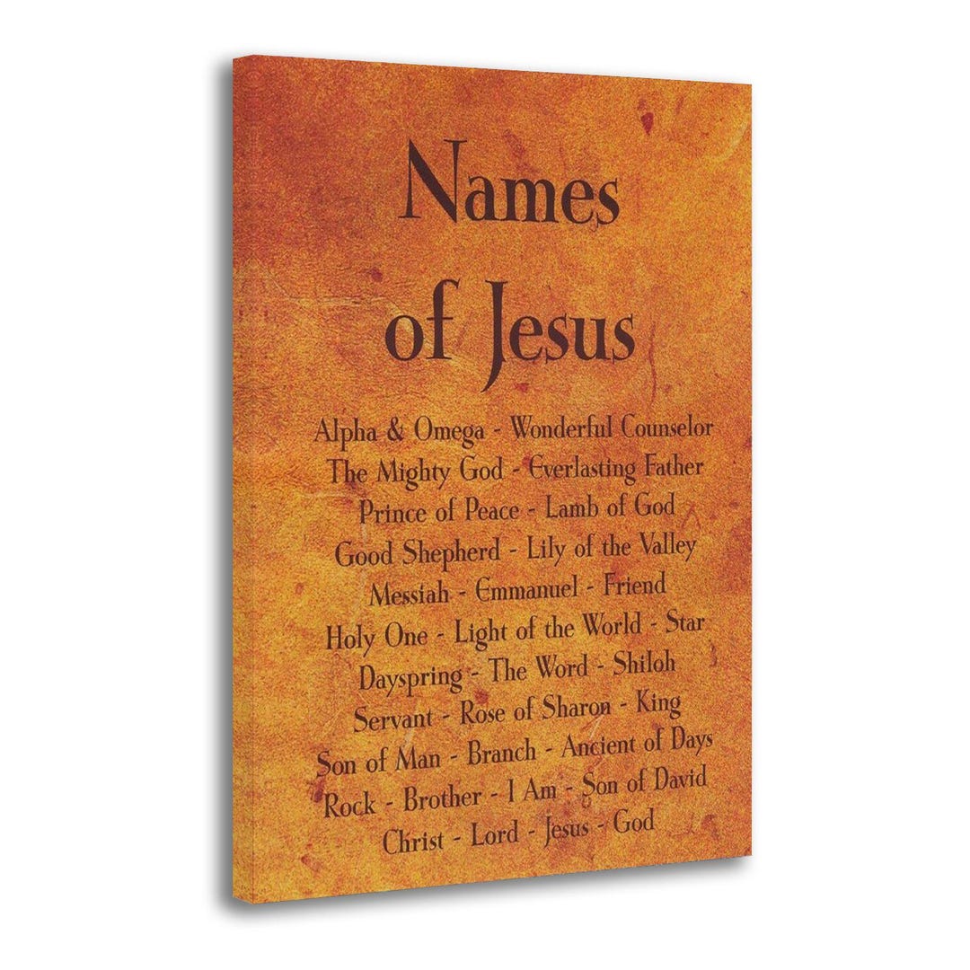 Names of Jesus Canvas Art, Bible Verse Scripture Poster - Etsy
