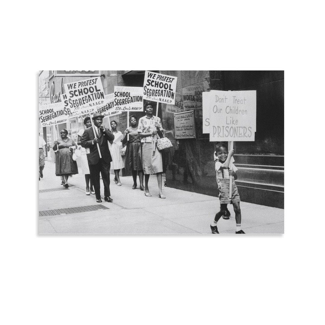 Civil Rights Protest Canvas Print: School Segregation Art - Etsy