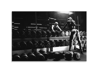 Póster de gimnasio para chica fitness, impresión artística de culturismo