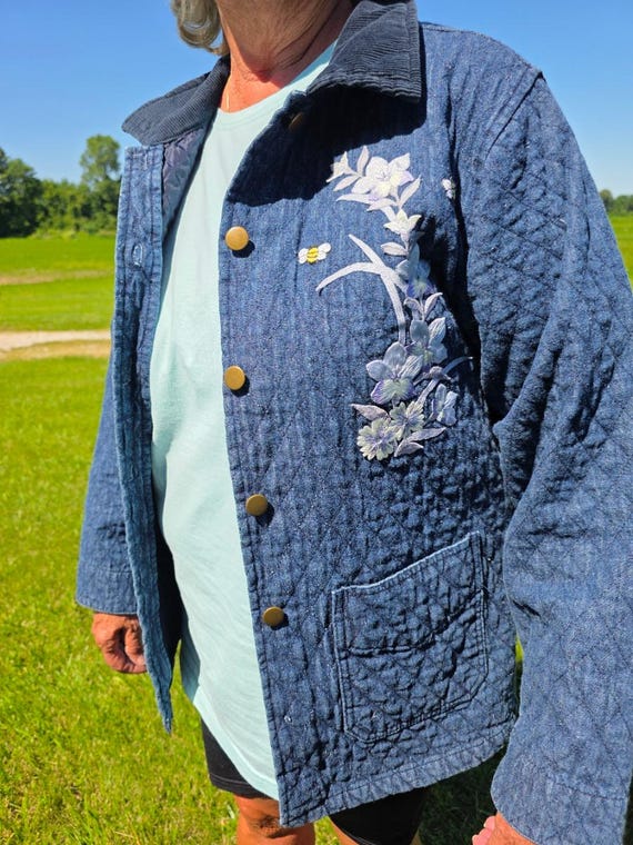 Quilted Embroidered Vintage Jacket