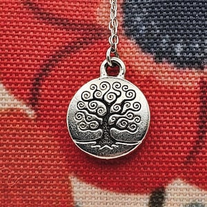 Silver Double‑Sided Tree of Life Necklace with 22" Chain