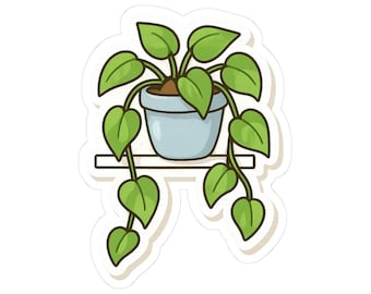 Trailing Pothos Plant sticker | Glossy Vinyl Houseplant Decal
