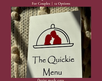 Quickie Menu Printable — Couples Intimacy Game | Sex Menu for Couples | Digital Download | Relationship Gift