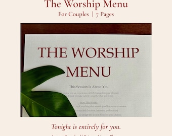 Worship Menu Printable for Couples — Partner Pleasure Planner | King Day Queen Day Gift | Intimacy Printable | Digital Download