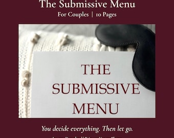 Submissive Menu Printable for Couples — Power Dynamic Intimacy Planner | BDSM Couples Printable | Digital Download | Adult Gift