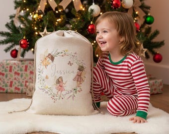 Weihnachtsgeschenk Tasche - Personalisierte Santa Sack für Kinder | Benutzerdefinierte Name