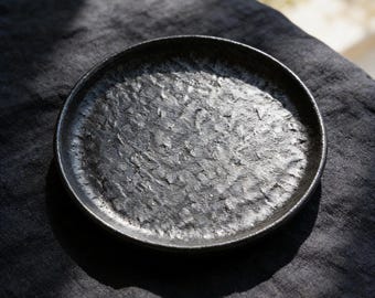 Strukturierte Keramik Platte | Geschirr im Nordischen & Japanischen Stil