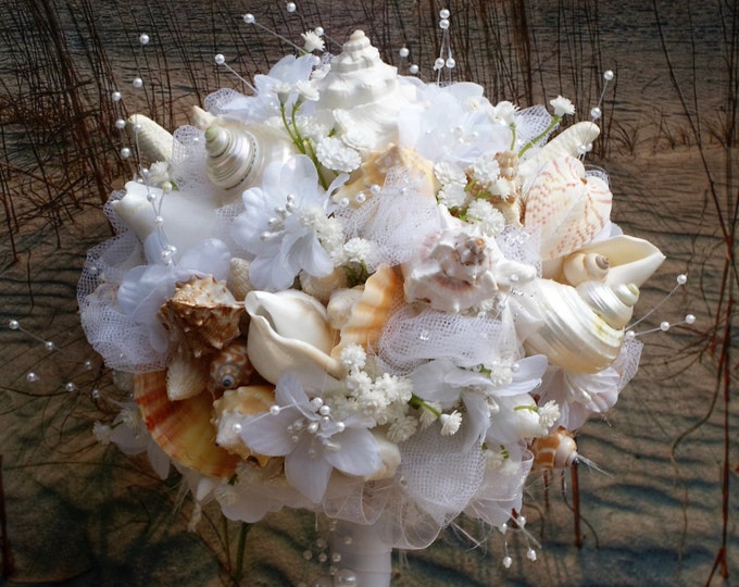 Starfish and Seashell Pearl Spray Pearl Flower Bouquet