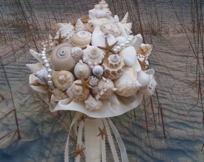 Starfish and Seashell  Beach Wedding Bouquet