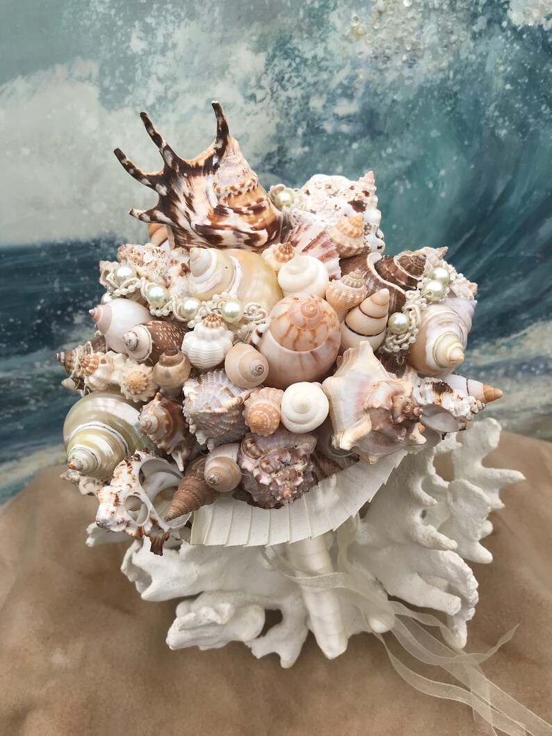 Seashell Bouquet Ocean Bouquet Seaside Bouquet Tropical Bouquet Destination Bouquet Summer Bouquet Beach Bouquet Made to Order
