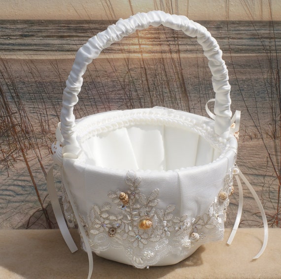 beach flower girl basket