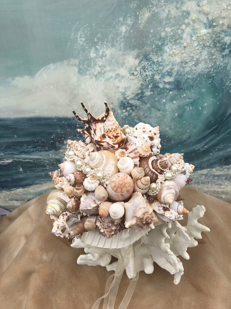 Seashell Bouquet Ocean Bouquet Seaside Bouquet Tropical Bouquet Destination Bouquet Summer Bouquet Beach Bouquet Made to Order