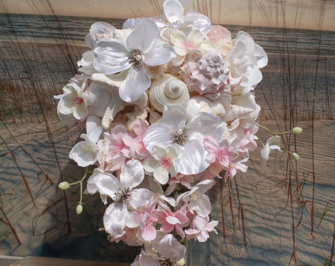 Cascading Seashell Bouquet / Ocean Bouquet / Beach Bouquet / Tropical Bouquet / Destination Bouquet/ Summer Bouquet /  Made to Order
