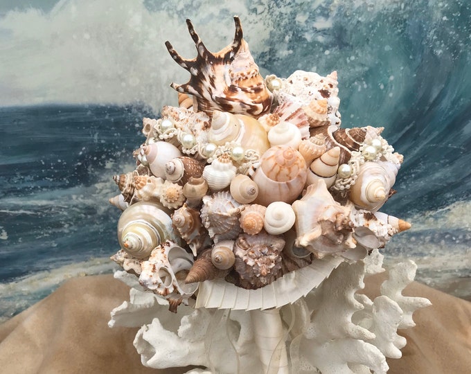 Seashell Bouquet / Ocean  Bouquet/ Seaside Bouquet/ Tropical Bouquet / Destination Bouquet/  Summer Bouquet/ Beach Bouquet Made to Order