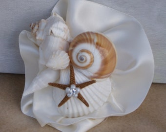 Sample wrist corsages seashell