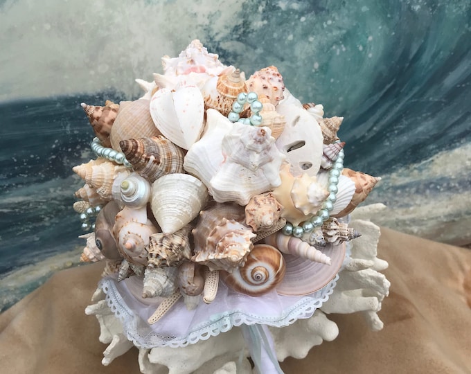 Touch of Aqua Starfish and Seashell Bouquet