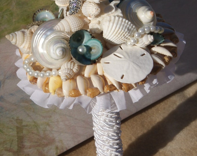 Seashell Wedding Bouquet SlyCreationsBouquets