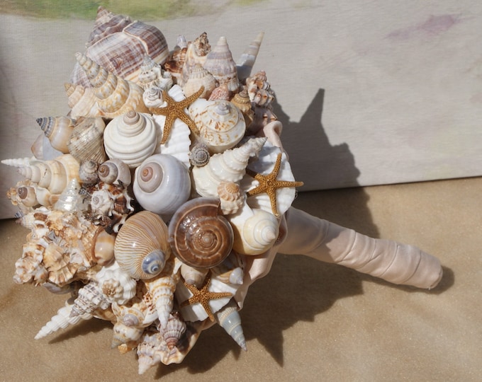 Starfish and Seashell Bouquet For Seaside, Beach, Destination, Cruise Wedding