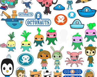 Conjunto de archivos SVG de Octanauts, paquete SVG con archivos Cricut en capas, descarga instantánea