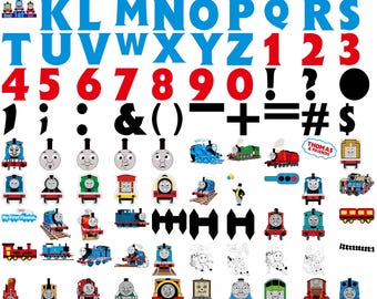 Paquete SVG de Thomas el Tren, archivos Cricut en capas, descarga instantánea
