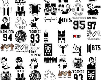 Kpop - Conjunto de archivos, paquete SVG, archivos Cricut en capas, descarga instantánea