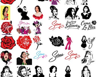 Paquete SVG de Selena: archivos Cricut en capas, descarga instantánea