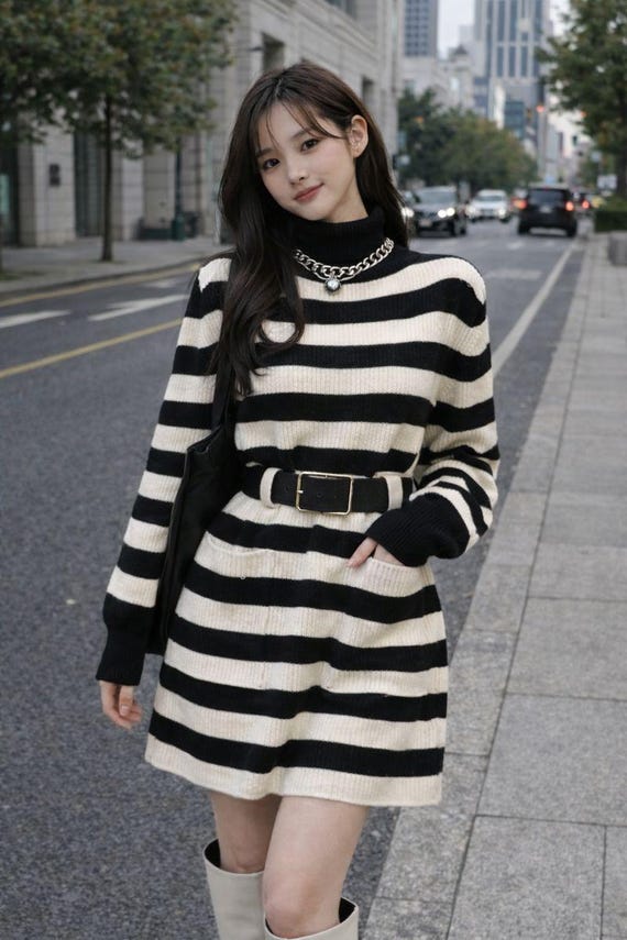 black and white striped knitted dress Amazon.com: Womens Black White Vertical Striped Knitted Maxi Dress Long  Sleeve Bodycon Dresses c S : Clothing, Shoes & Jewelry