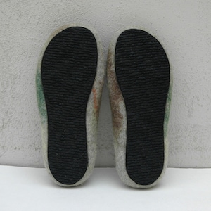 Rubber soles for slippers Caoutchouc soles for felted slippers Black brown tan Handmade soles Handmade shoes Woolen clogs soles image 1