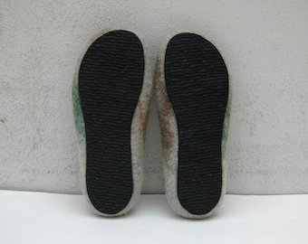 Rubber soles for slippers - Caoutchouc soles for felted slippers - Black brown tan - Handmade soles - Handmade shoes - Woolen clogs soles