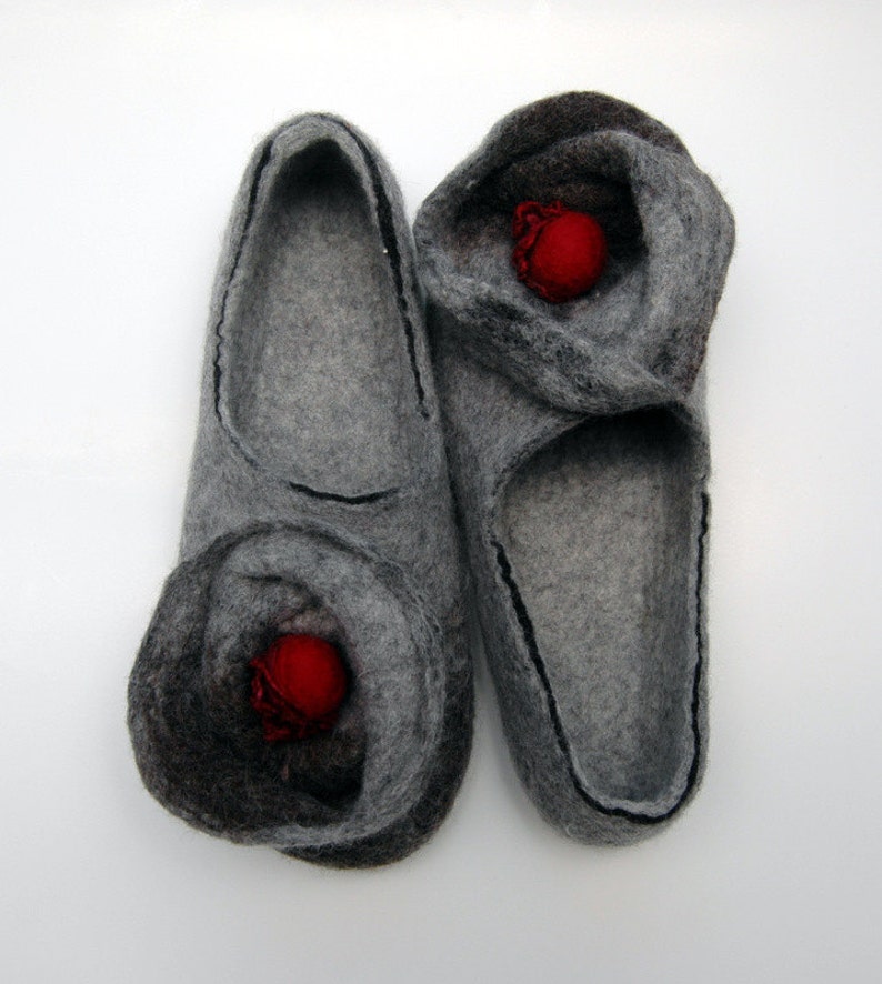 cushy felt clog slippers