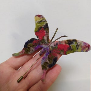 Butterfly brooch, fantasy butterfly pins, rich colors image 9