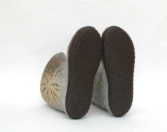 Rubber soles for felted shoes - Soles for felt slippers - Caoutchouc rubber - Black brown beige - for handmade shoes